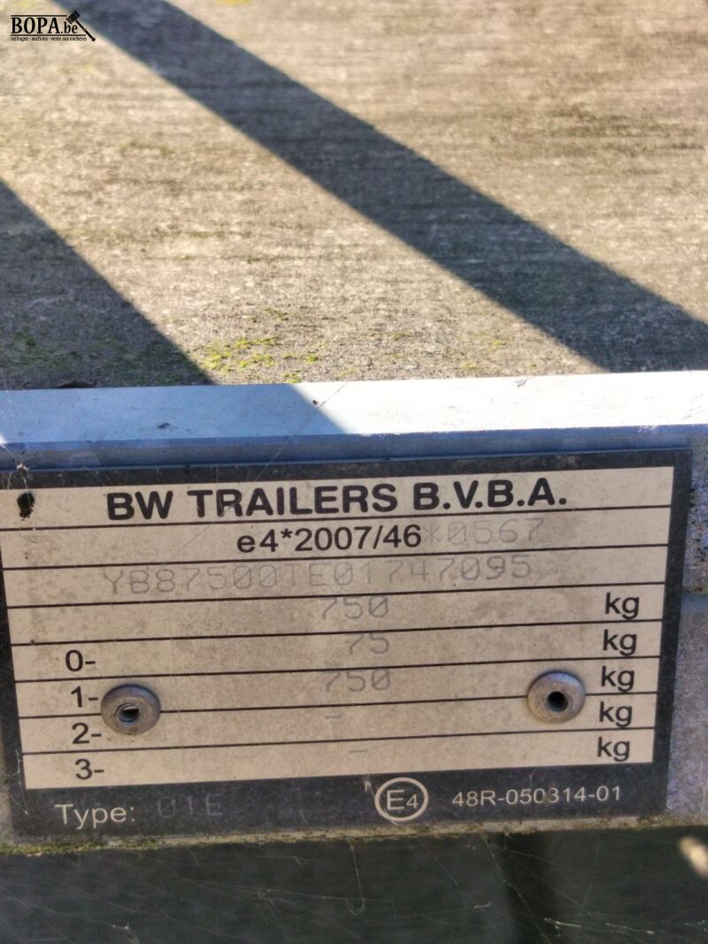 BM signalisatie aanhanger (2007-chass.YB87500TE01747095) – foto 9 – kavel bij BOPA Auctions, Ieper