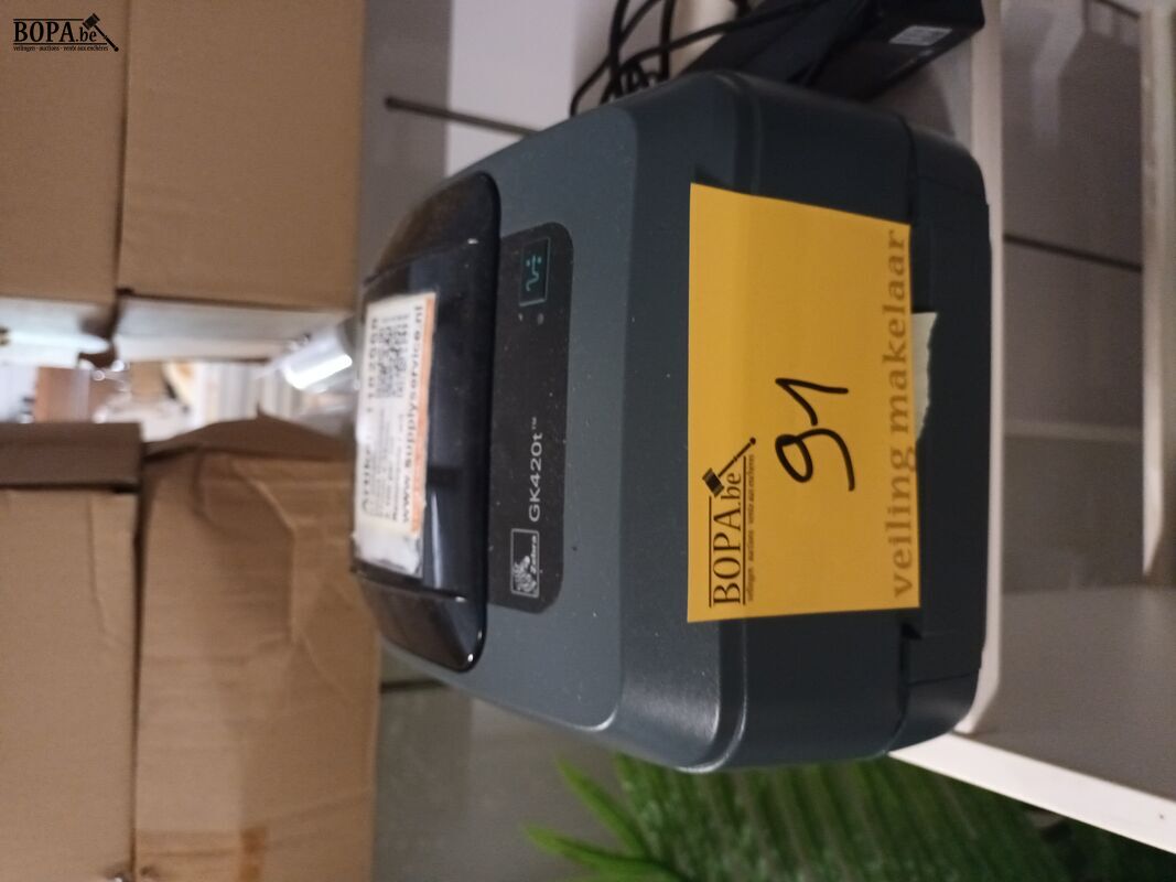 Zebra etikettenprinter – foto 5 – kavel bij BOPA Auctions, Ieper