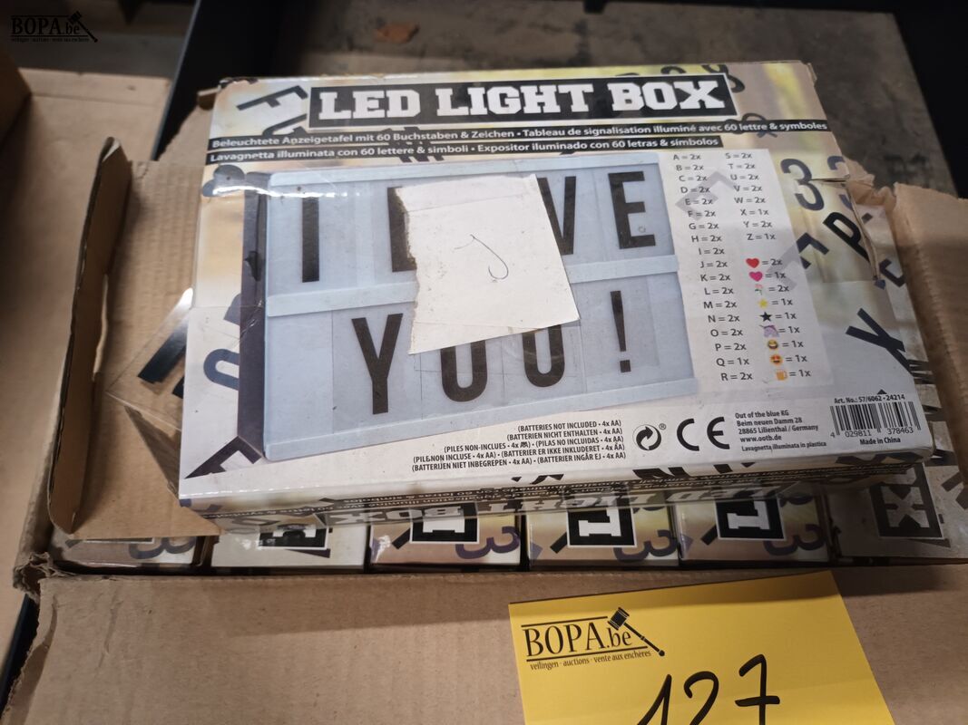 Led light box. 6 stuks – foto 3 – kavel bij BOPA Auctions, Ieper