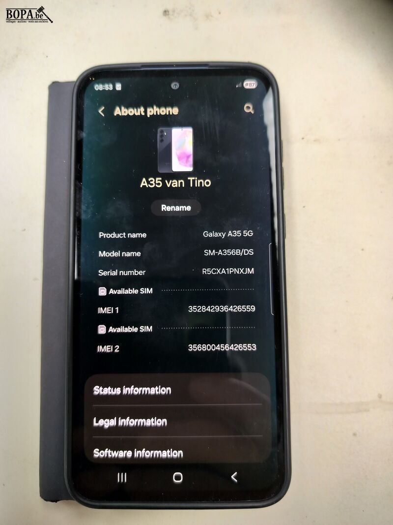 Samsung Galaxy A35 met case – foto 3 – kavel bij BOPA Auctions, Ieper