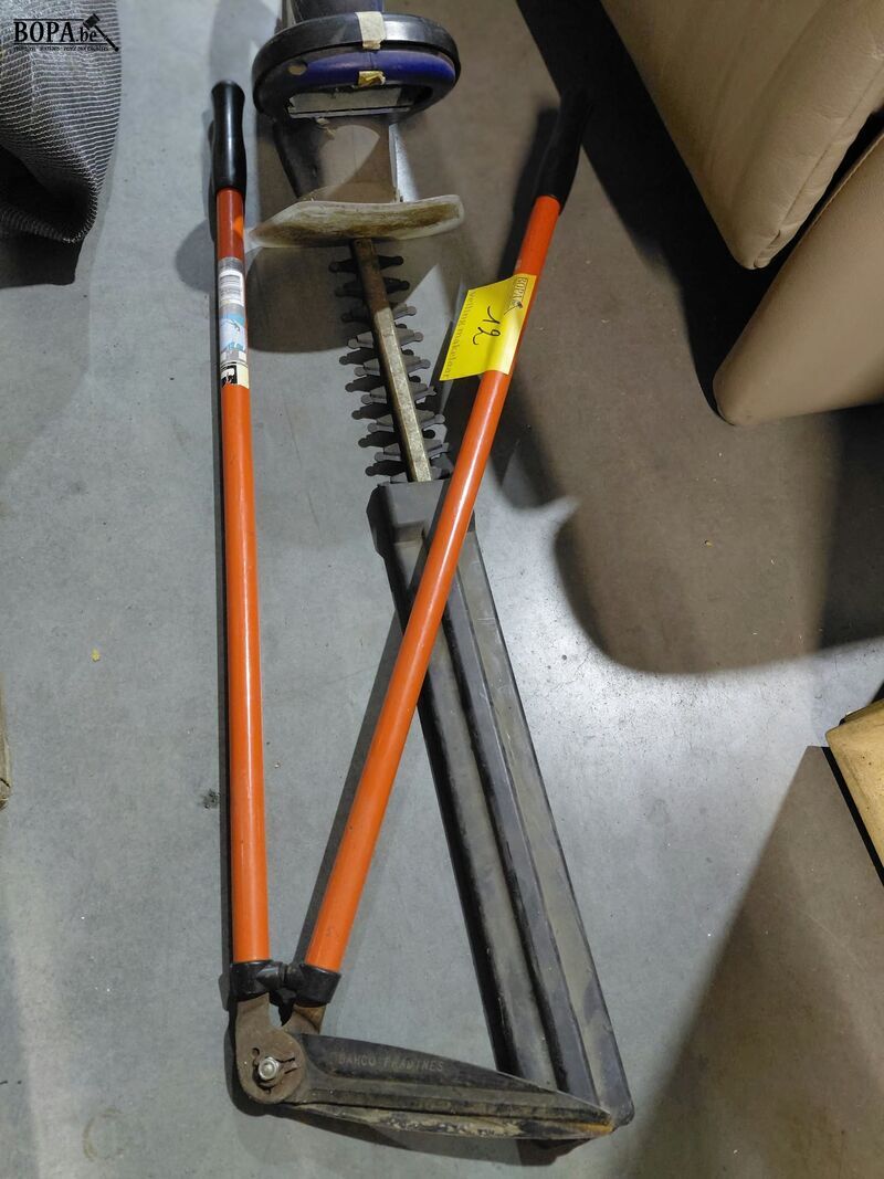 Electrische heggenschaar blauw Powerplus en handschaar grasb – foto 4 – kavel bij BOPA Auctions, Aarsele