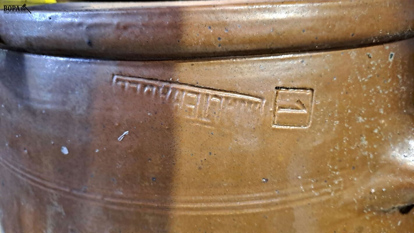 Antieken Keulse potten in geglazuurd aardewerk - 4 stuks – foto 4 – kavel bij BOPA Auctions, Aarsele
