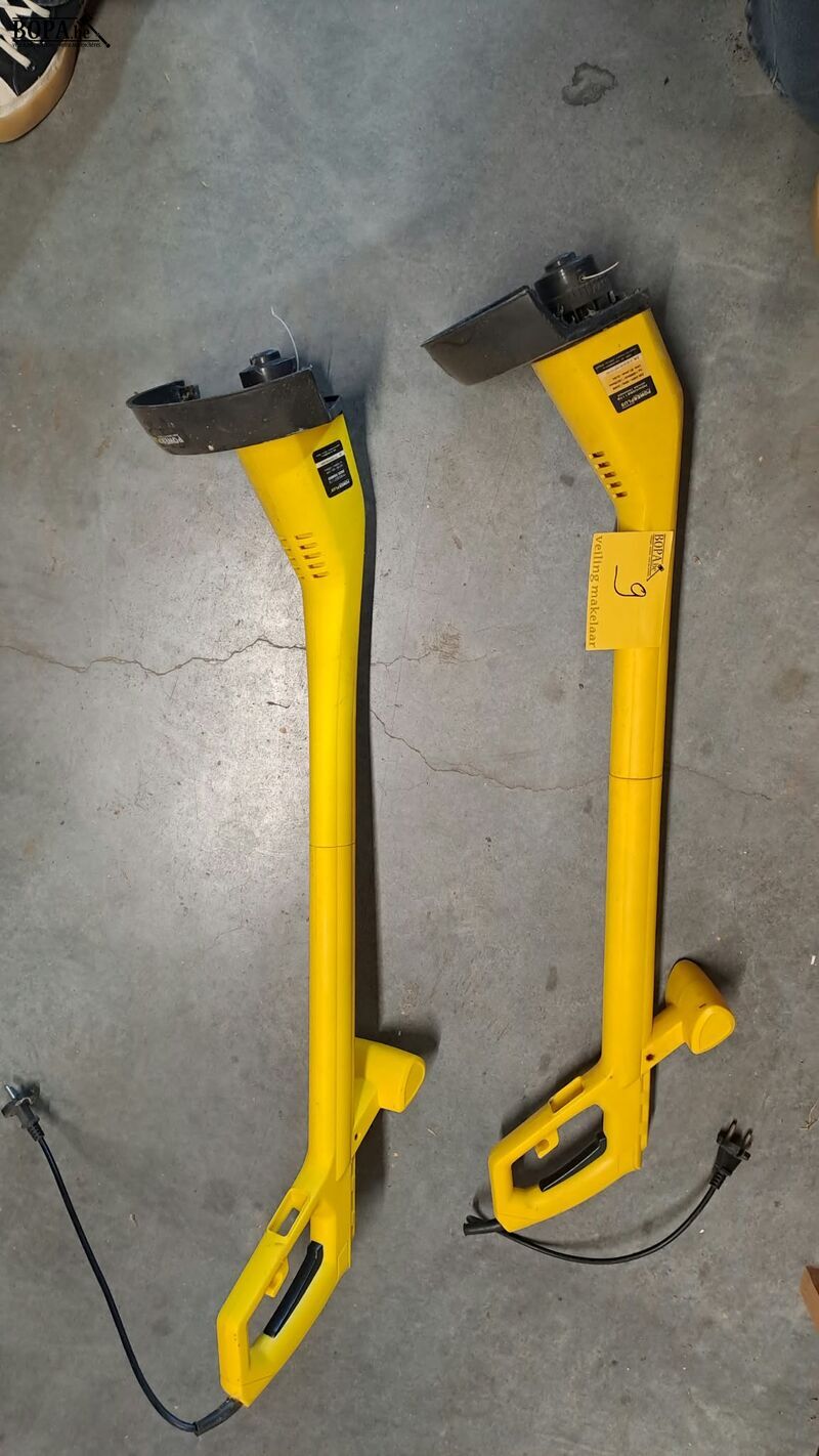 Electrische grastrimmer Powerplus 2 stuks - geel – foto 2 – kavel bij BOPA Auctions, Aarsele