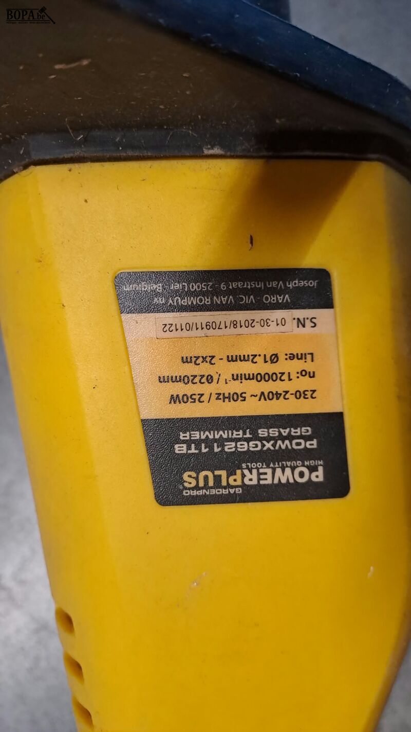 Electrische grastrimmer Powerplus 2 stuks - geel – foto 3 – kavel bij BOPA Auctions, Aarsele