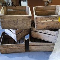 Oude decoratieve houten kisten Kortrijkse fruithalle - 8 stu – kavel bij BOPA Auctions, Aarsele