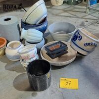 Bloempotten in blauwtinten oa W-Germany - 14 stuks – kavel bij BOPA Auctions, Aarsele