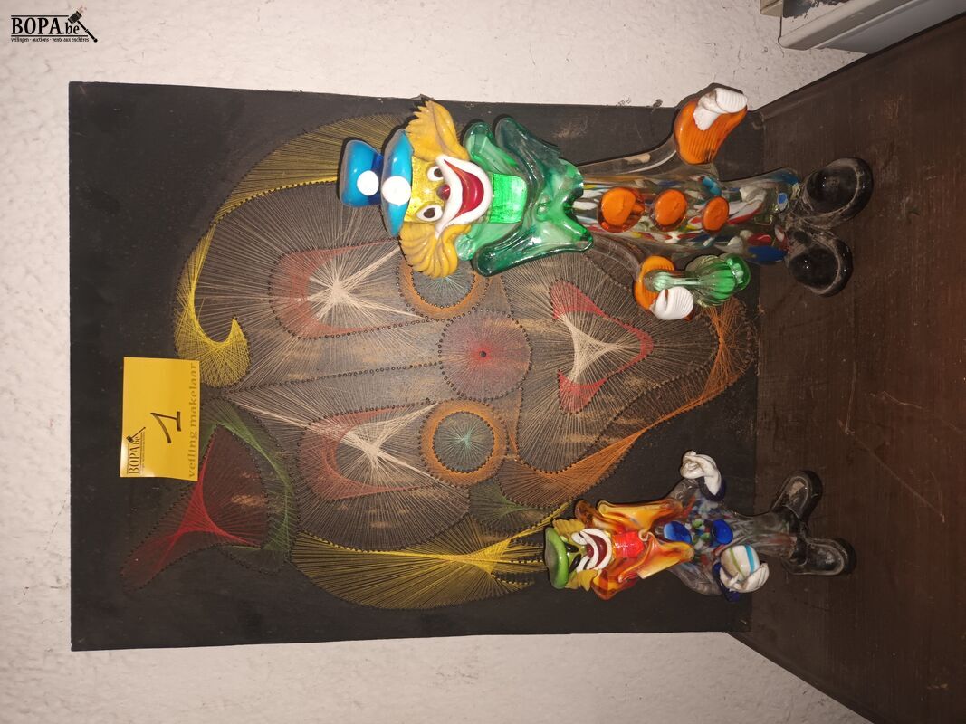 Clowns. 3 stuks – foto 2 – kavel bij BOPA Auctions, Ieper