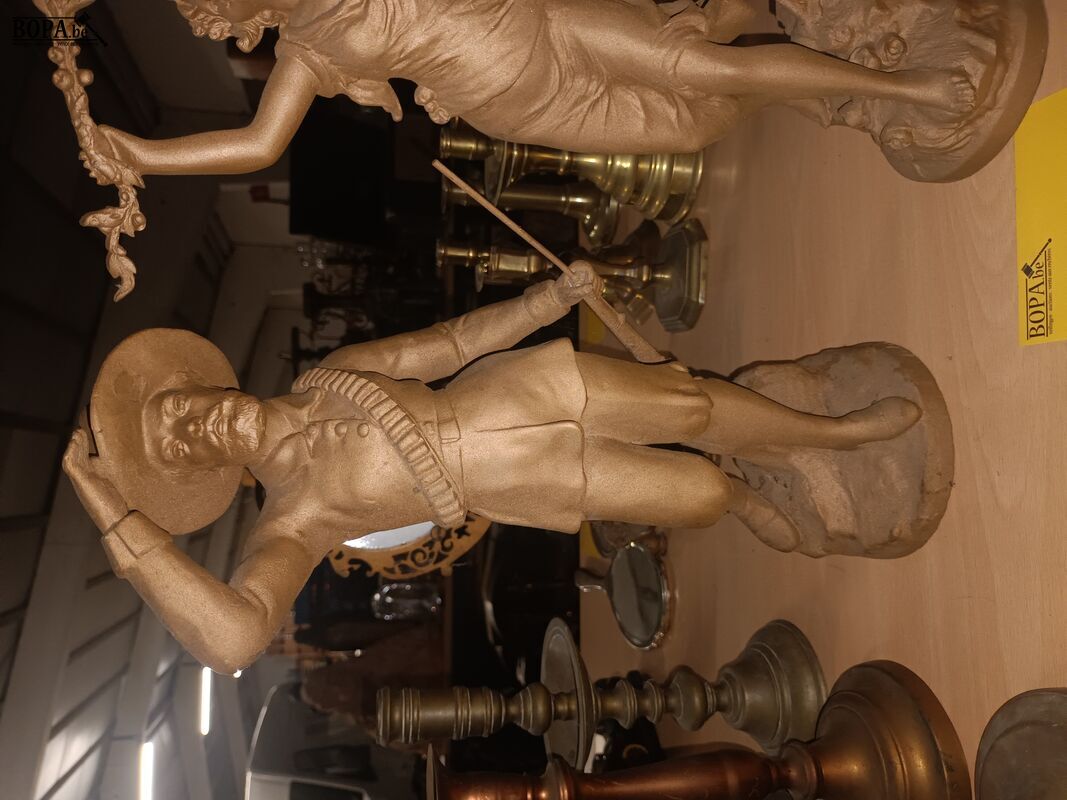 Metalen beelden. 2 stuks – foto 3 – kavel bij BOPA Auctions, Ieper