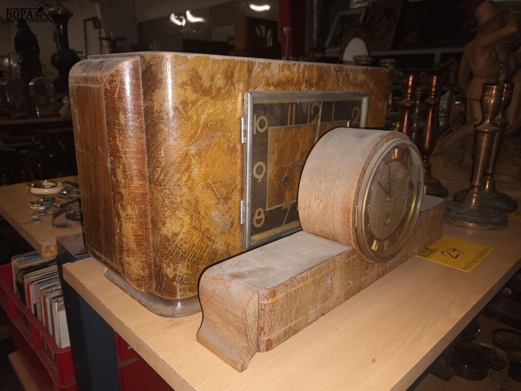 Antieke schouwklok. 2 stuks – foto 4 – kavel bij BOPA Auctions, Ieper