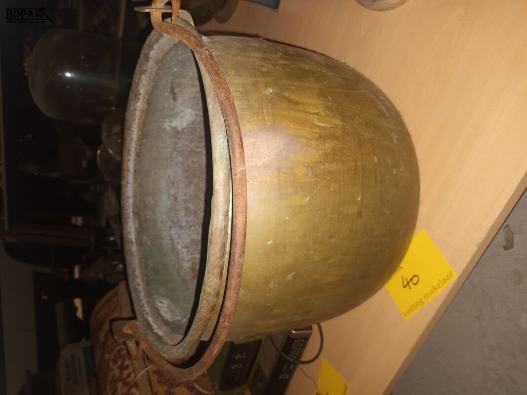 Antieke koperen ketel – foto 2 – kavel bij BOPA Auctions, Ieper