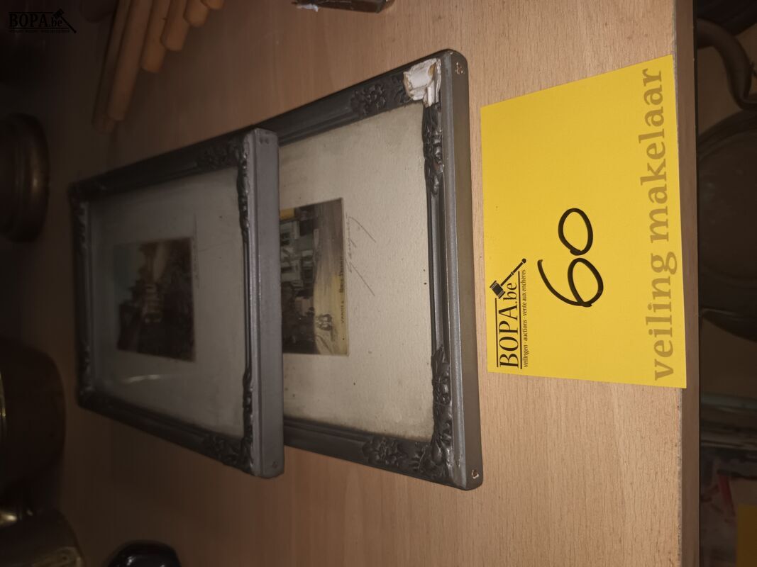 Etsen in kader. 2 stuks – foto 2 – kavel bij BOPA Auctions, Ieper