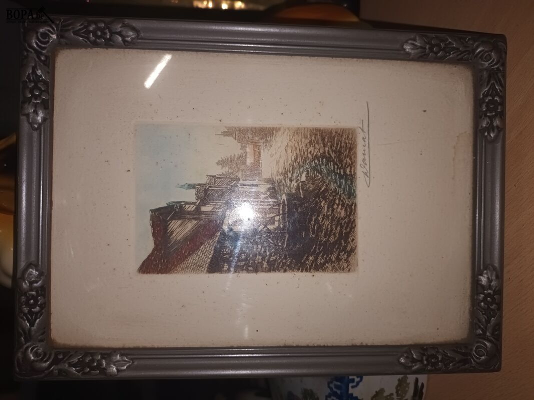 Etsen in kader. 2 stuks – foto 3 – kavel bij BOPA Auctions, Ieper