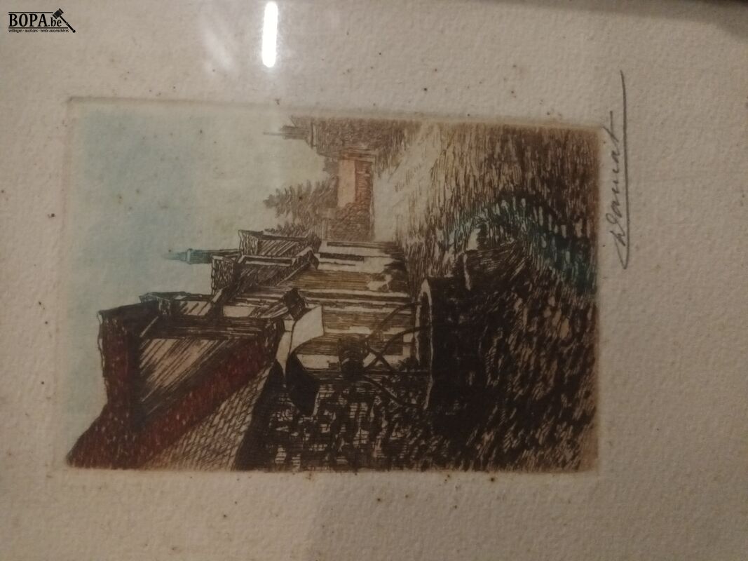 Etsen in kader. 2 stuks – foto 4 – kavel bij BOPA Auctions, Ieper