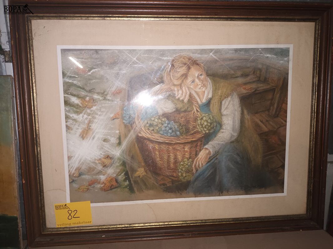 Kader met schilderij – foto 2 – kavel bij BOPA Auctions, Ieper