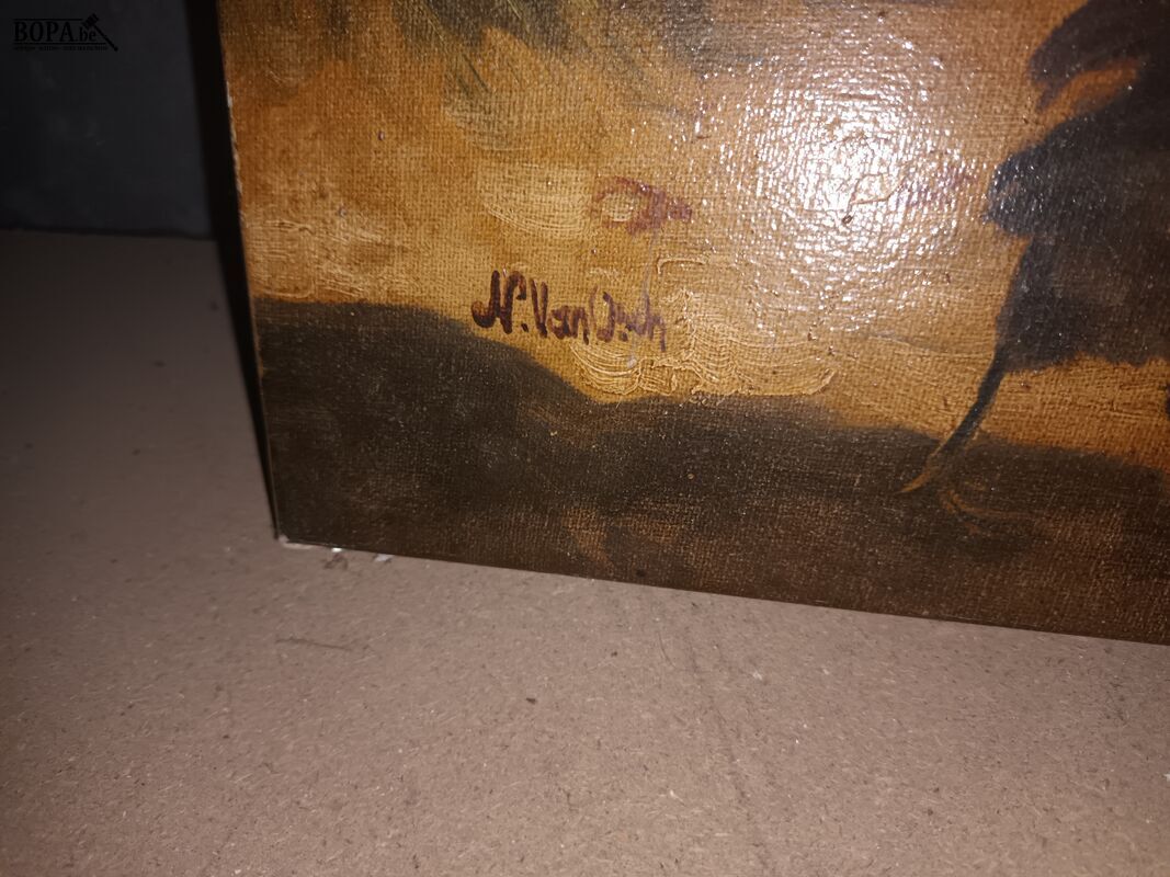 Schilderij hoenderen – foto 5 – kavel bij BOPA Auctions, Ieper