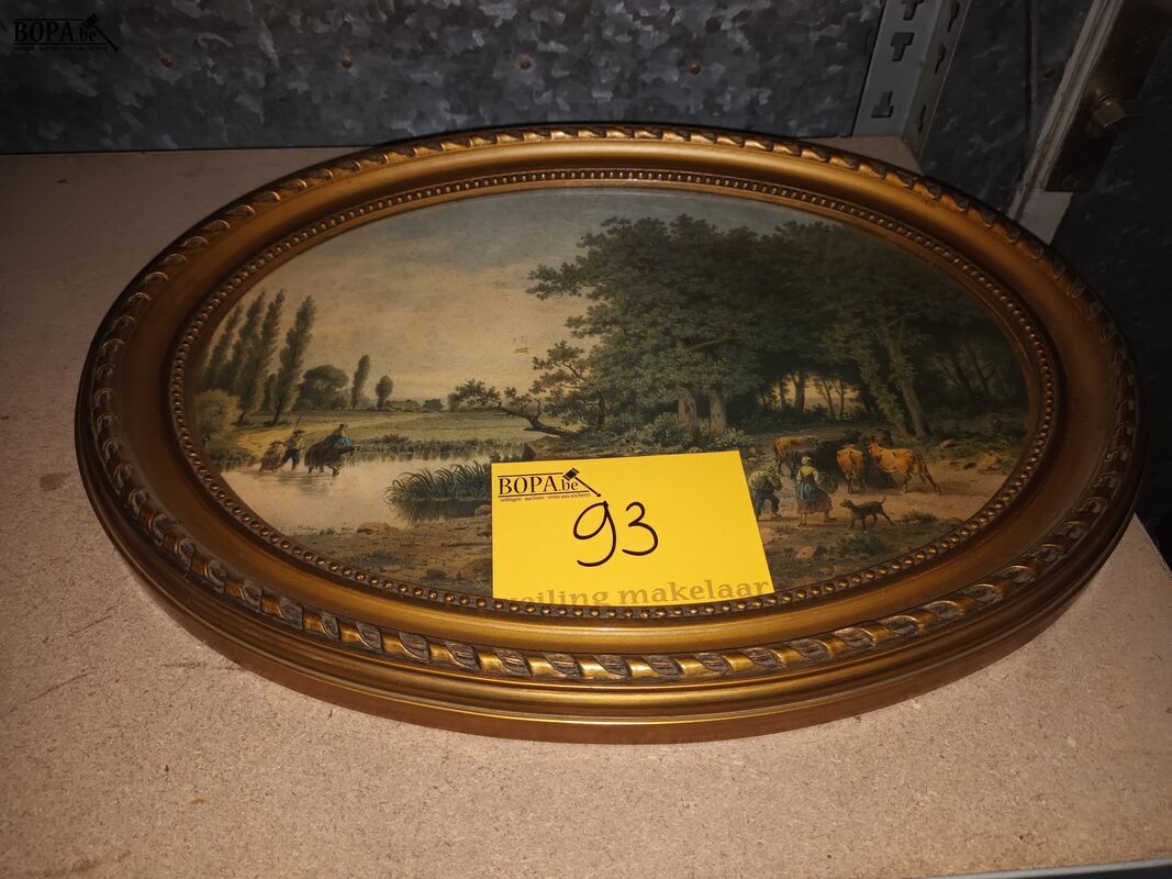 Vergulde kader met prent – foto 2 – kavel bij BOPA Auctions, Ieper