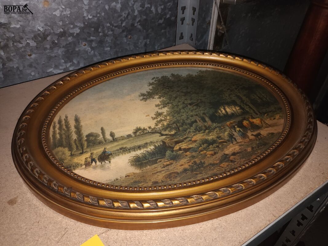 Vergulde kader met prent – foto 4 – kavel bij BOPA Auctions, Ieper
