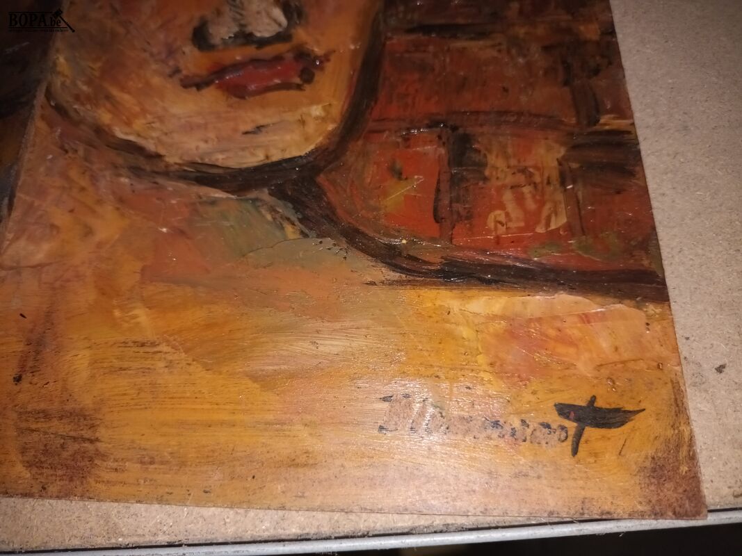 Schilderij op plank. 4 stuks – foto 5 – kavel bij BOPA Auctions, Ieper
