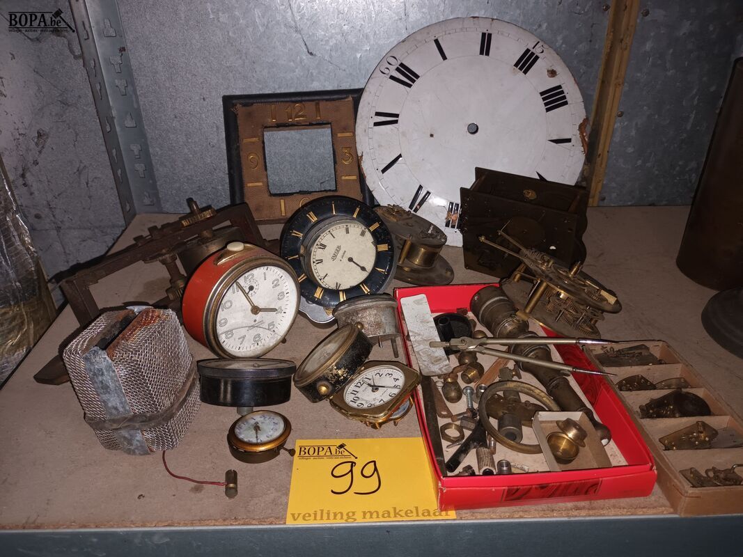 Onderdelen voor klokken en wekkers – foto 2 – kavel bij BOPA Auctions, Ieper
