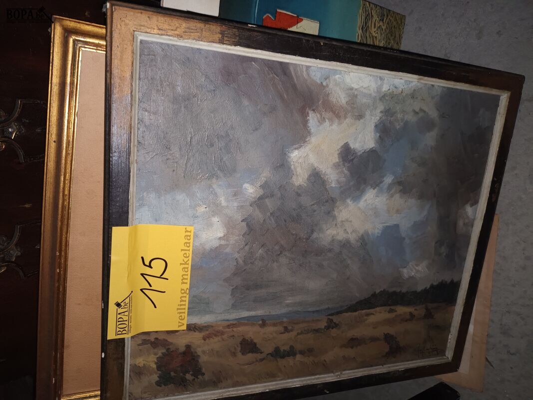 Schilderijen en tekeningen. 9 stuks – foto 3 – kavel bij BOPA Auctions, Ieper