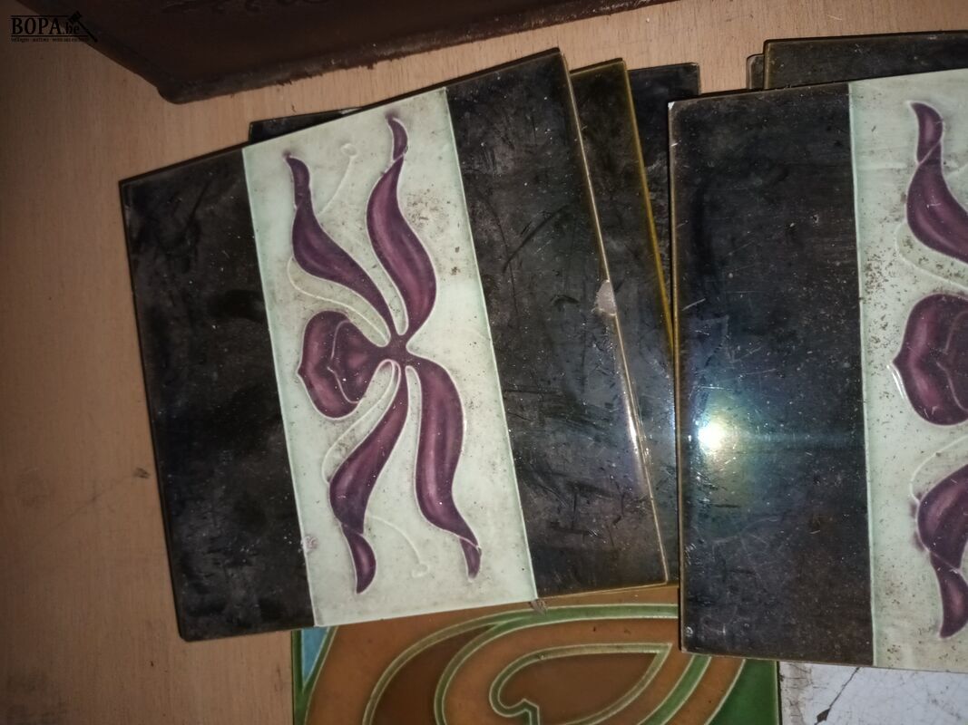 Antieke wandtegels. 8 stuks – foto 4 – kavel bij BOPA Auctions, Ieper