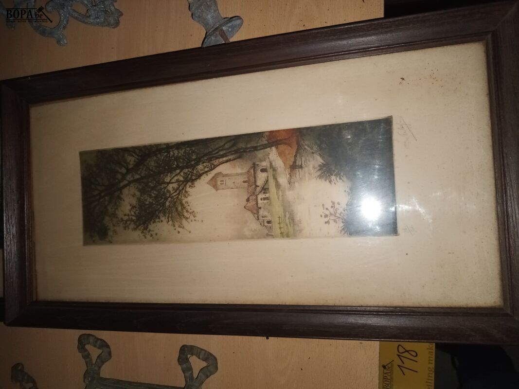 Etsen in kader. 2 stuks – foto 3 – kavel bij BOPA Auctions, Ieper