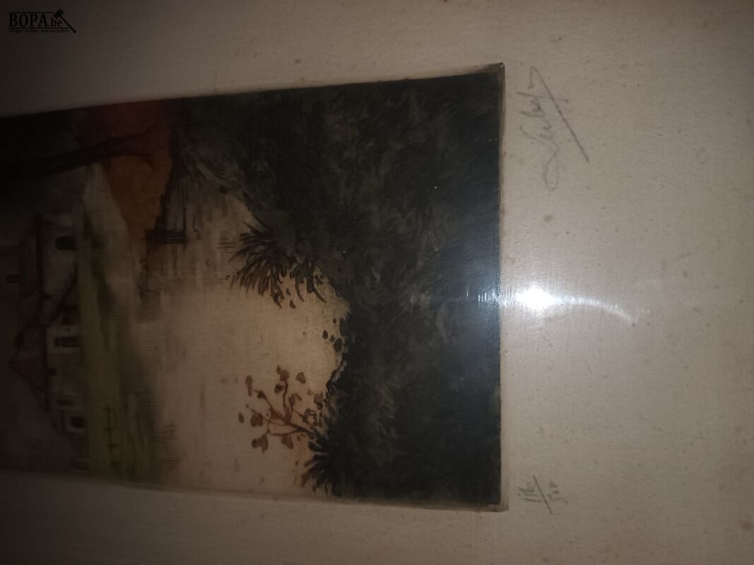 Etsen in kader. 2 stuks – foto 4 – kavel bij BOPA Auctions, Ieper