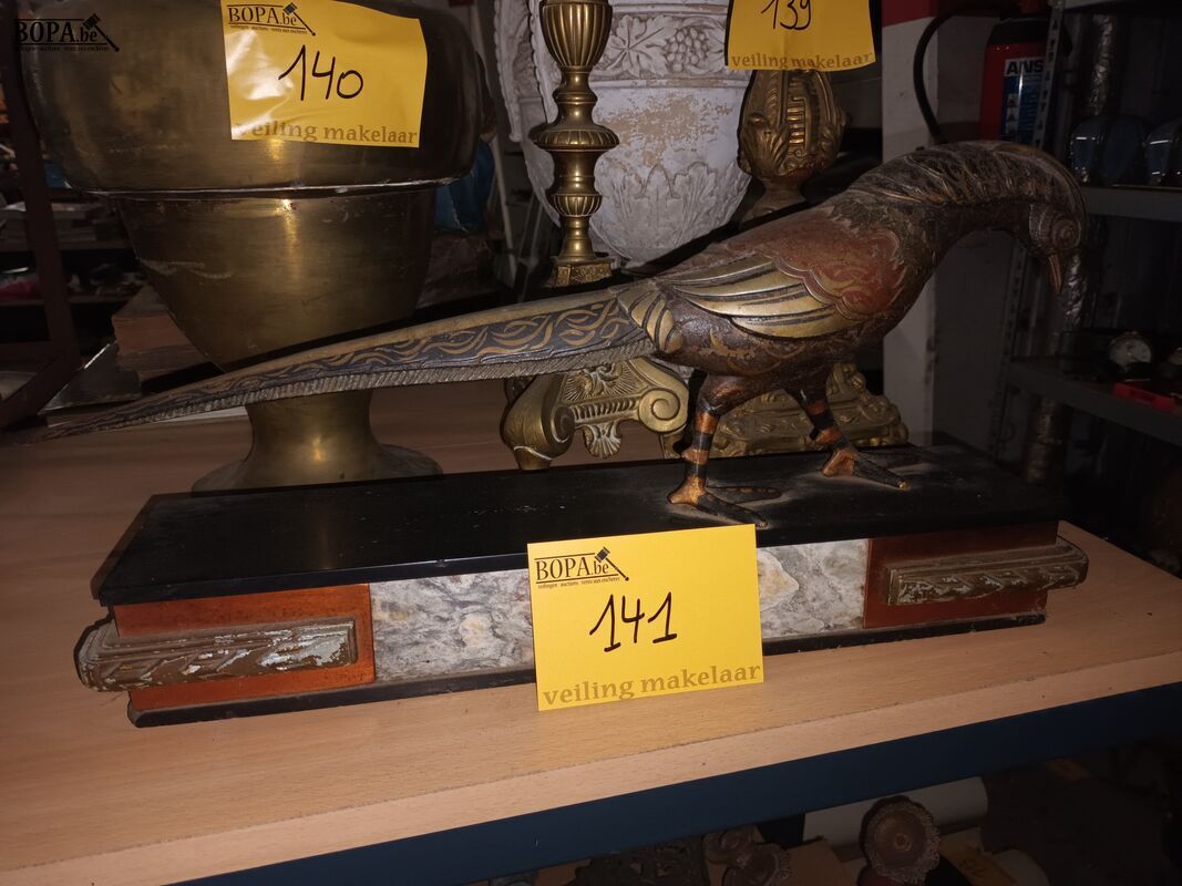 Art deco mantelstuk met fazant – foto 2 – kavel bij BOPA Auctions, Ieper