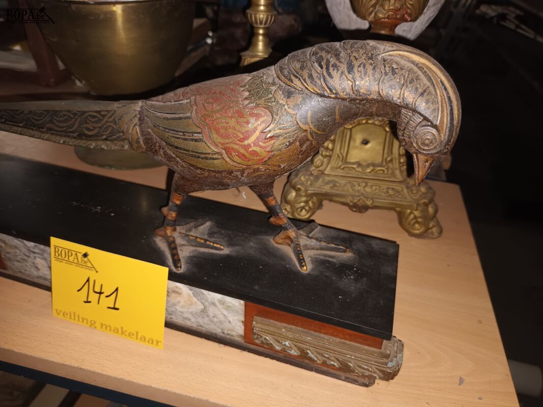 Art deco mantelstuk met fazant – foto 3 – kavel bij BOPA Auctions, Ieper