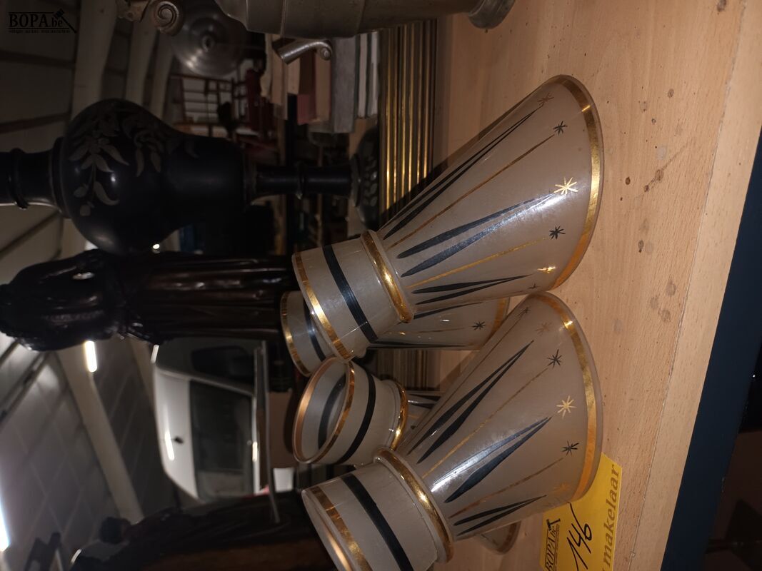 Retro lampenkappen. 4 stuks – foto 4 – kavel bij BOPA Auctions, Ieper