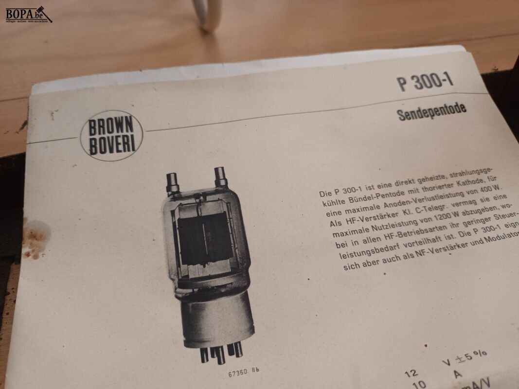 Sendepentode Brown Boveri – foto 5 – kavel bij BOPA Auctions, Ieper