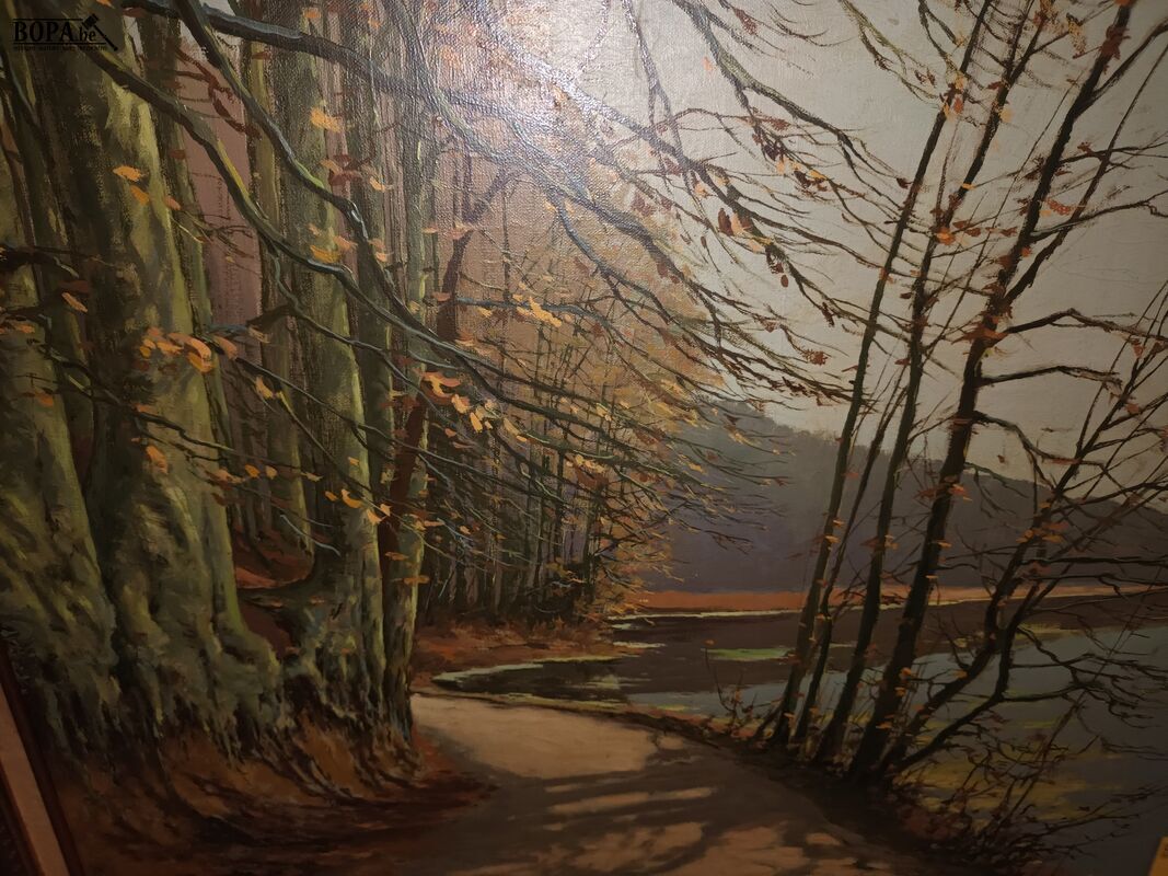 Schilderij bos aan waterkant – foto 3 – kavel bij BOPA Auctions, Ieper