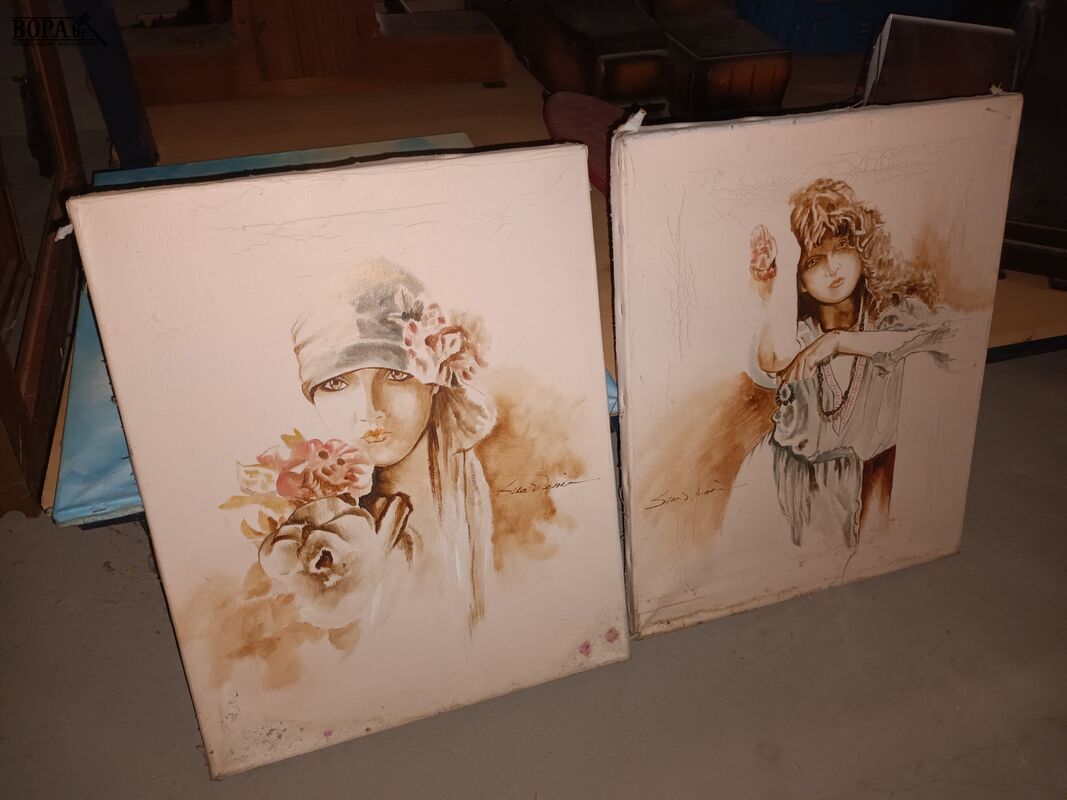 Schilderij op doek. 3 stuks – foto 2 – kavel bij BOPA Auctions, Ieper