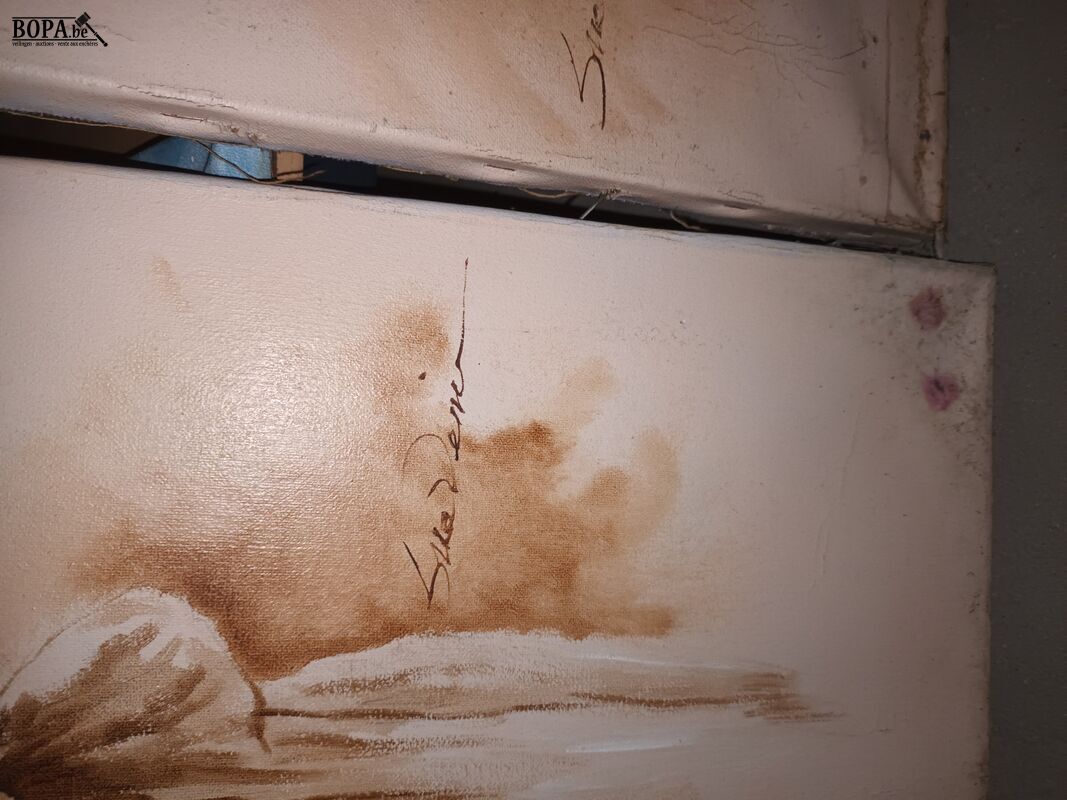 Schilderij op doek. 3 stuks – foto 3 – kavel bij BOPA Auctions, Ieper