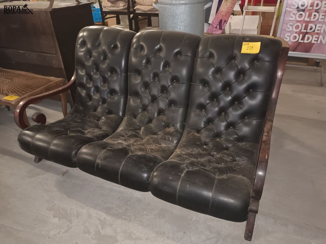 Vintage 3-zitsbank – foto 2 – kavel bij BOPA Auctions, Ieper