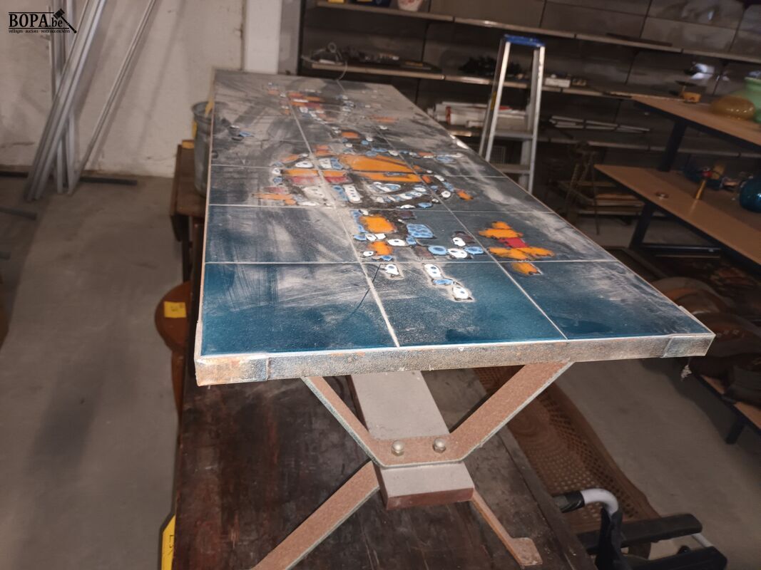 Vintage tafel met tegels Adri – foto 3 – kavel bij BOPA Auctions, Ieper