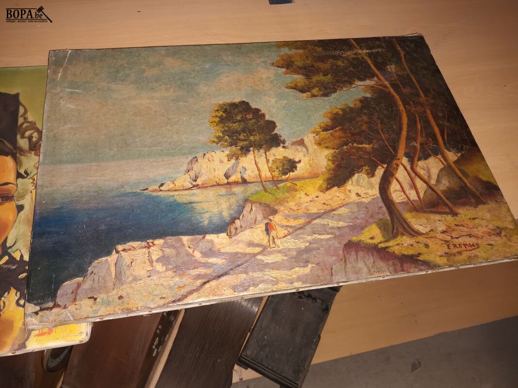 Schilderij op doek. 4 stuks – foto 5 – kavel bij BOPA Auctions, Ieper