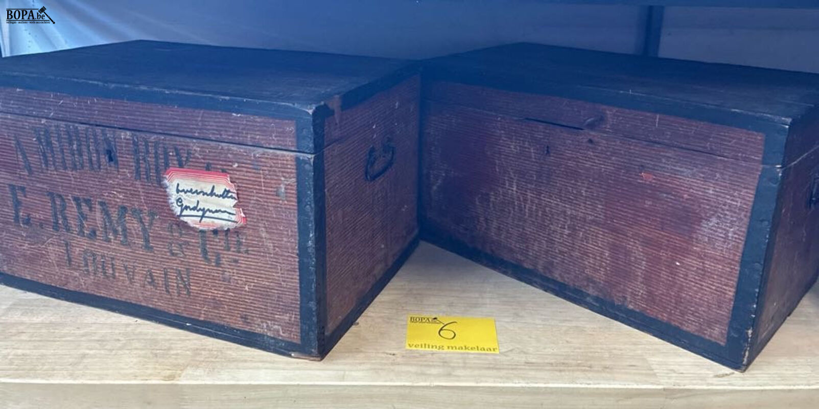 Vintage opbergkisten - 2 stuks – foto 2 – kavel bij BOPA Auctions, Oekene