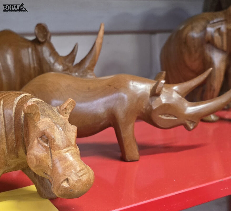 Houten dierenbeeldjes - 3 stuks – foto 3 – kavel bij BOPA Auctions, Oekene