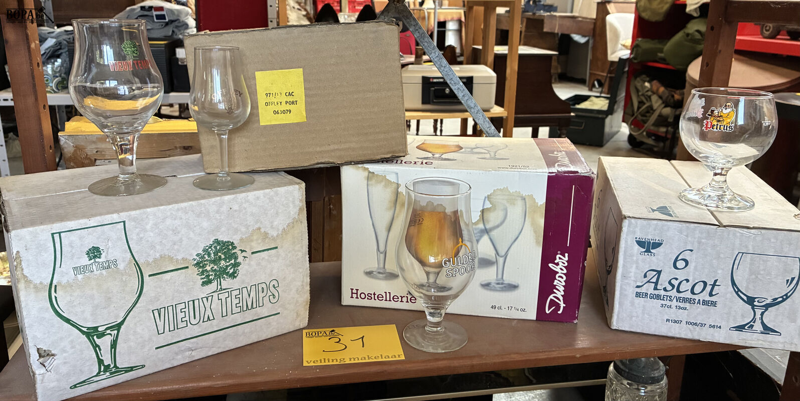 Lot bierglazen en portoglazen – foto 2 – kavel bij BOPA Auctions, Oekene