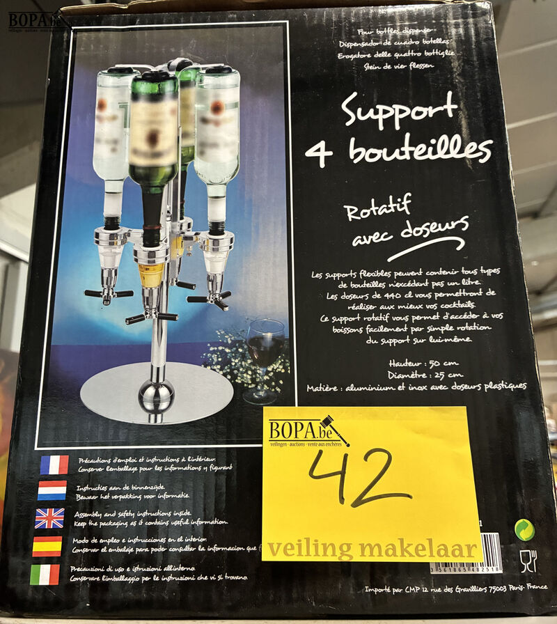 Roterende drankflessenhouder – foto 2 – kavel bij BOPA Auctions, Oekene