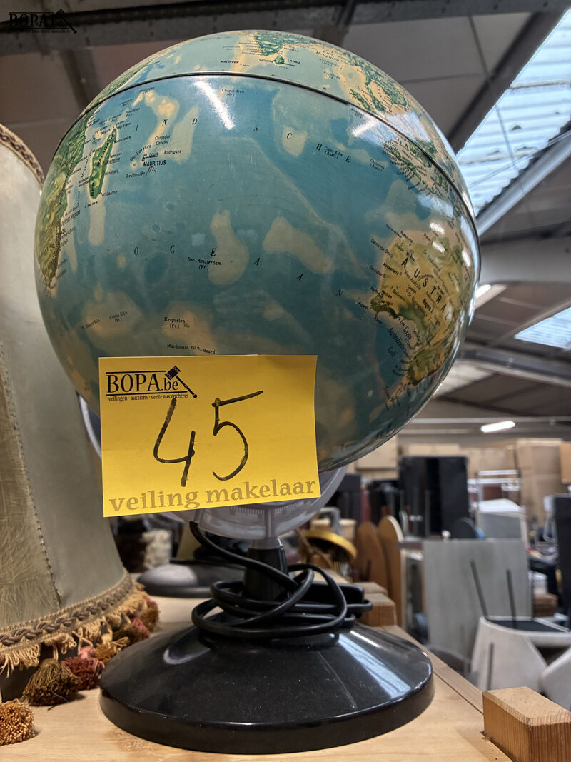 Vintage verlichte wereldbol – foto 2 – kavel bij BOPA Auctions, Oekene