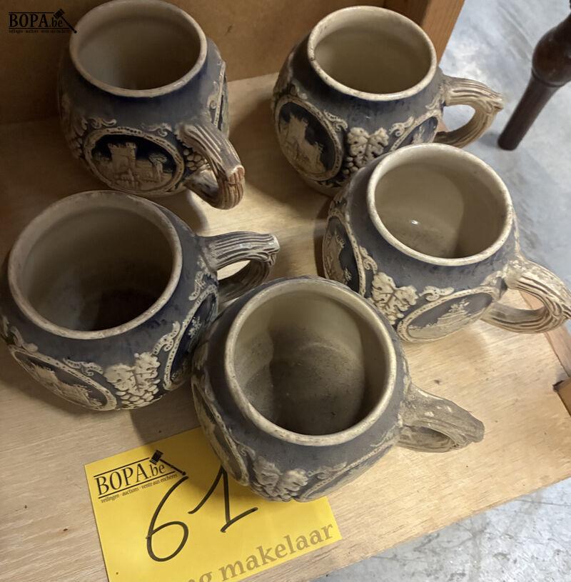Vintage Duitse keramieken bekers – foto 2 – kavel bij BOPA Auctions, Oekene