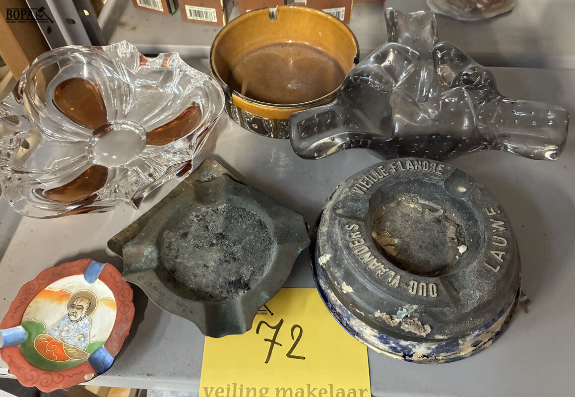 Lot asbakken - 6 stuks – foto 2 – kavel bij BOPA Auctions, Oekene