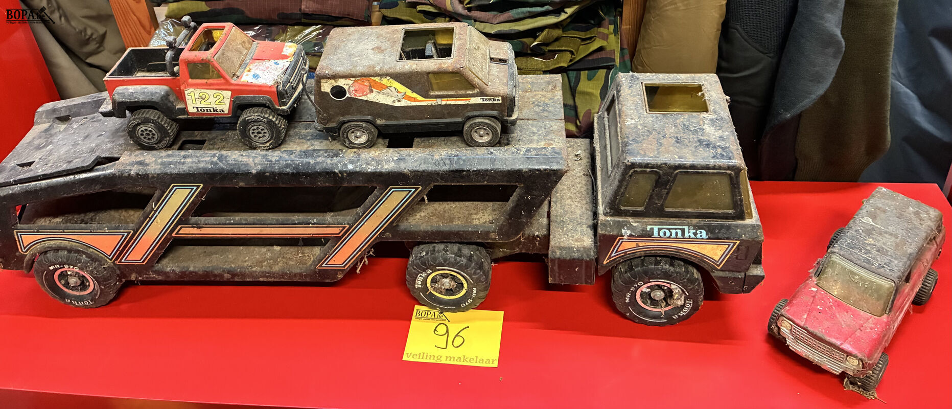 Vintage metalen Tonka autotransporter – foto 2 – kavel bij BOPA Auctions, Oekene
