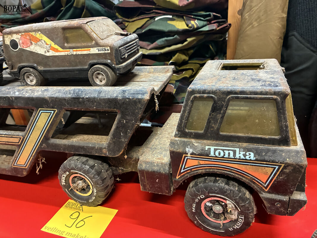 Vintage metalen Tonka autotransporter – foto 4 – kavel bij BOPA Auctions, Oekene