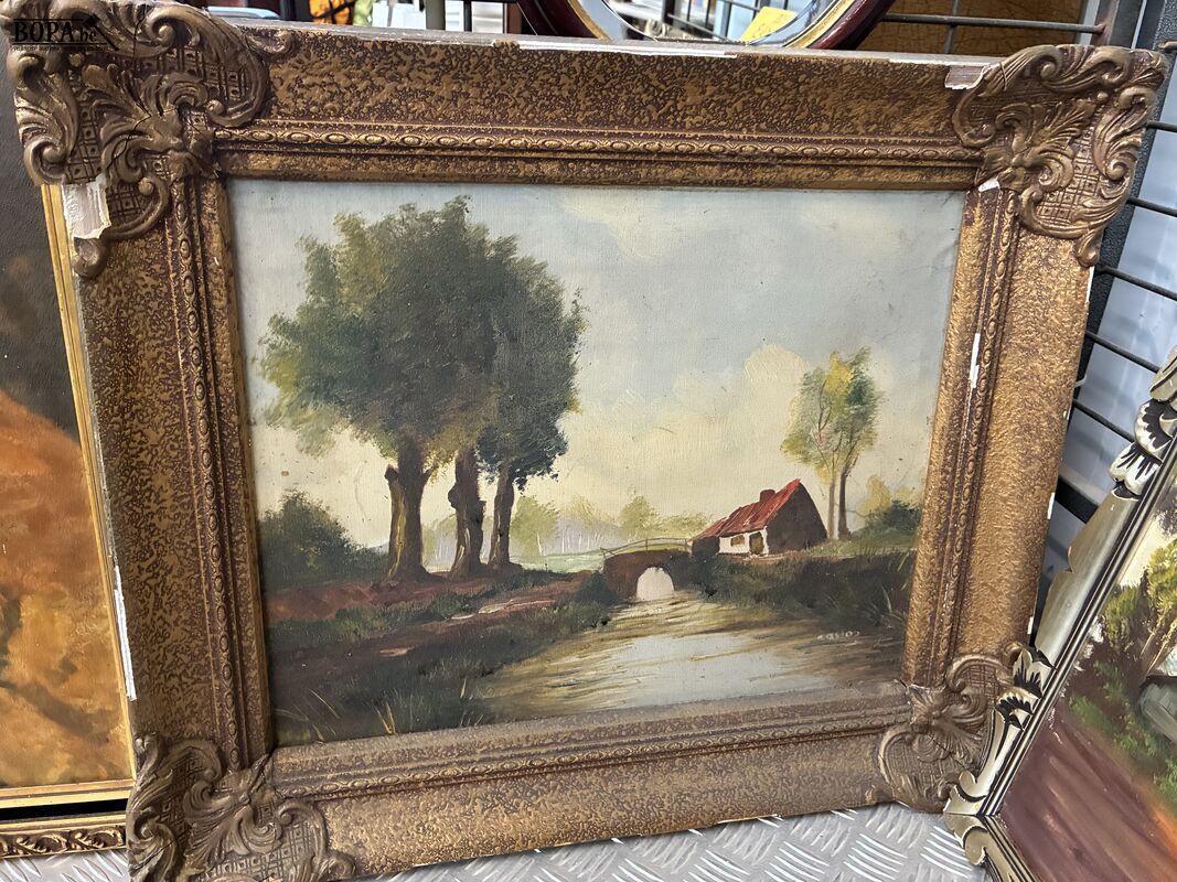 Lot schilderijen - 3 stuks – foto 5 – kavel bij BOPA Auctions, Oekene