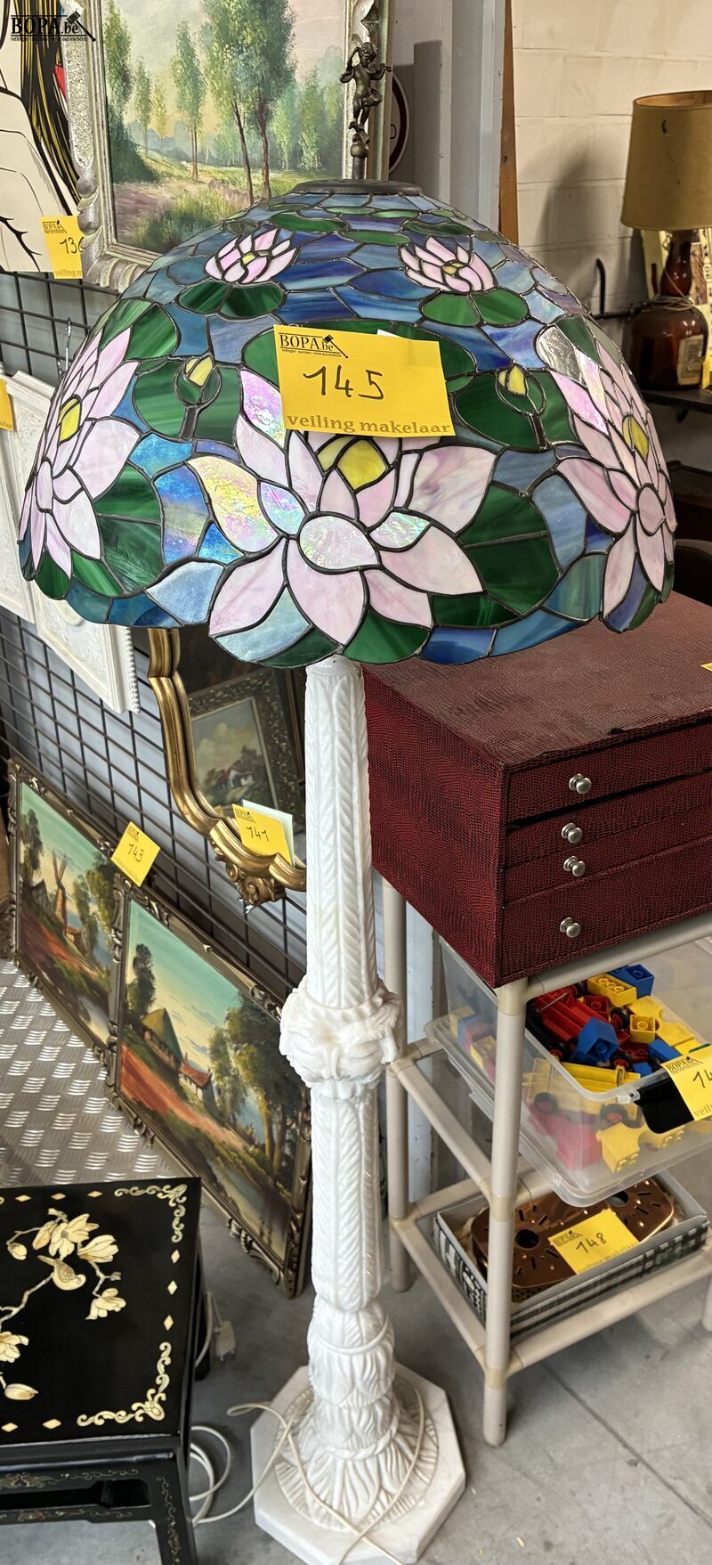 Tiffany-stijl vloerlamp – foto 2 – kavel bij BOPA Auctions, Oekene