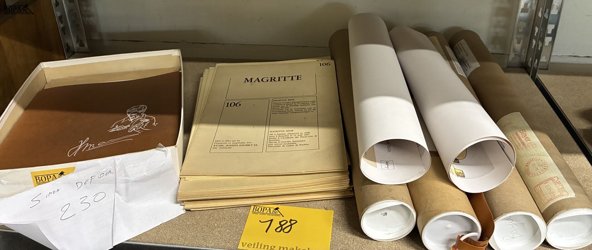 Lot reproductie kunstwerken + cartoonaffiches – foto 2 – kavel bij BOPA Auctions, Oekene