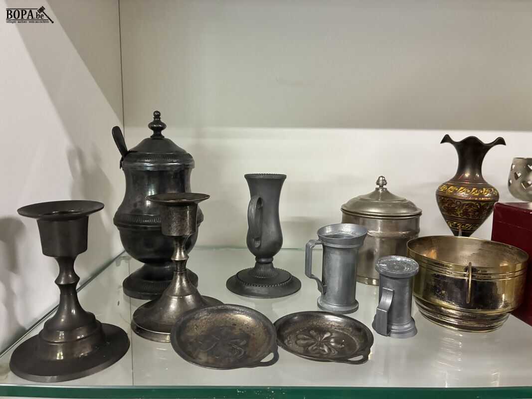 Lot koperen en verzilverde items - 24 stuks – foto 3 – kavel bij BOPA Auctions, Oekene